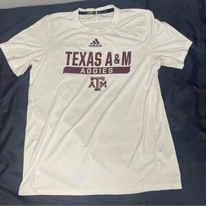 Adidas White Texas A&M Aggies Tee